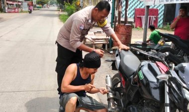 Polsek Ciwaringin Polresta Cirebon Gelar Operasi Pekat, Sita Knalpot Brong dalam Rangka Ciptakan Kamtibmas Kondusif