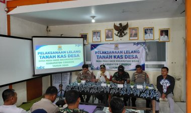 Kapolsek Weru Polresta Cirebon Hadiri Lelang Tanah Kas Desa Megu Gede, Pastikan Berjalan Aman dan Transparan